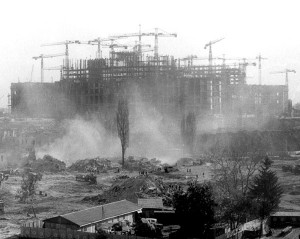 Excise of Brutality; teh Destruction of the Historical centre of Bucharest by ceausescu, to make room for his Paraoh's project of the Biggest building in the World. Inhabitants were given 72 hours to move out before the bulldozeres moved in.