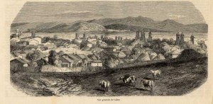 Galati port on the Lower Danube, in Romania, where Vera's family made its fortune (Period woodcut, private collection, London)