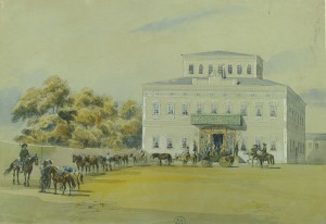 19th c.  Golescu Palace - visit of Russian dignitary
